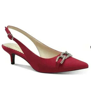Charter Club Womens Red Griggs Slingback Pumps, Size 10M